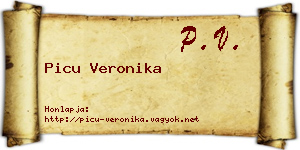 Picu Veronika névjegykártya